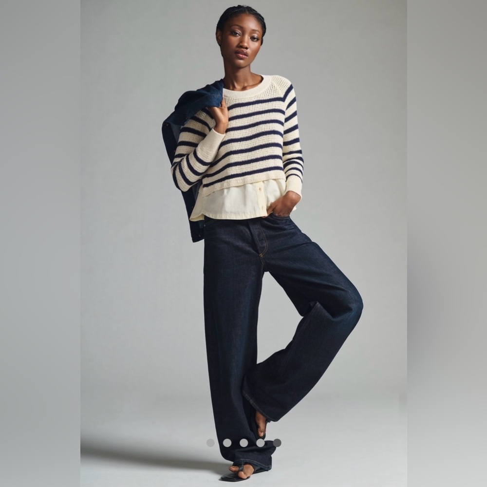 🌈 Maeve by Anthropologie Layered Pullover Sweater size Medium